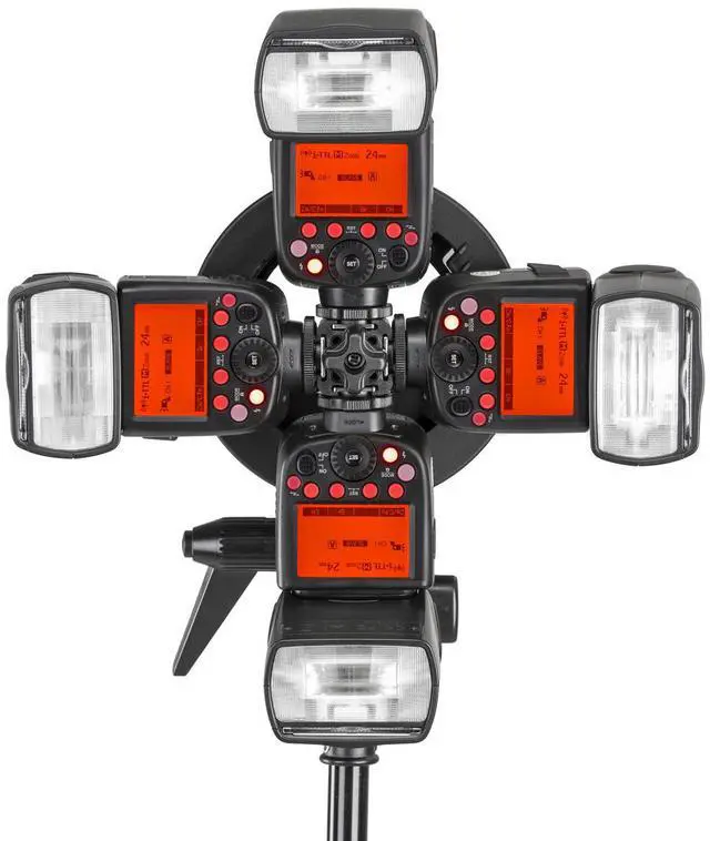 Alt view image 4 of 7 - Glow 4-SA Universal 4 Speedlite Adapter Hot Shoe Mount for S-type Flash Bracket
