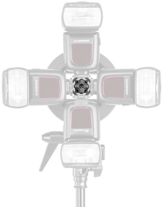 Alt view image 6 of 7 - Glow 4-SA Universal 4 Speedlite Adapter Hot Shoe Mount for S-type Flash Bracket
