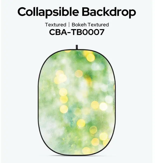 Alt view image 2 of 2 - Glow CBA-TB0007 5x6.5' Fabric Collapsible Backdrop, Bokeh Textured