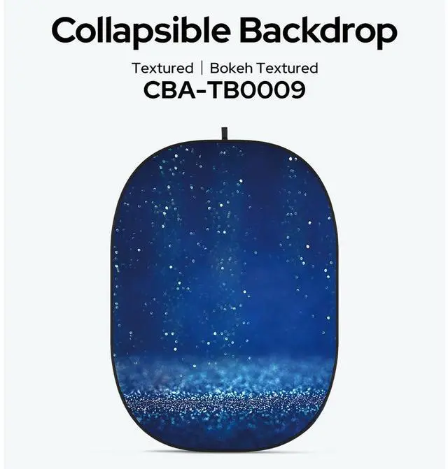 Alt view image 2 of 2 - Glow CBA-TB0009 5x6.5' Fabric Collapsible Backdrop, Bokeh Textured