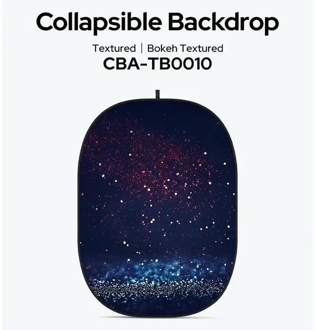 Alt view image 2 of 2 - Glow CBA-TB0010 5x6.5' Fabric Collapsible Backdrop, Bokeh Textured