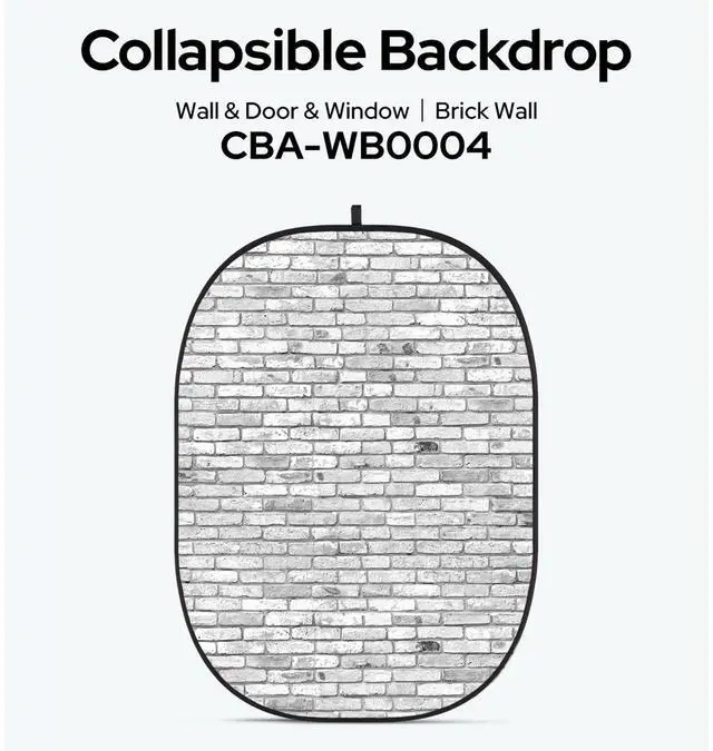 Alt view image 2 of 2 - Glow CBA-WB0004 5x6.5' Fabric Collapsible Backdrop, Brick Wall