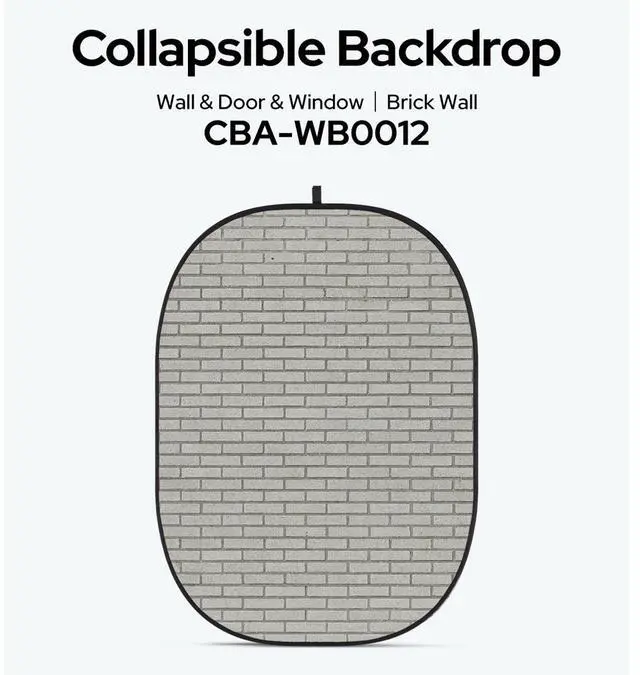 Alt view image 2 of 2 - Glow CBA-WB0012 5x6.5' Fabric Collapsible Backdrop, Brick Wall