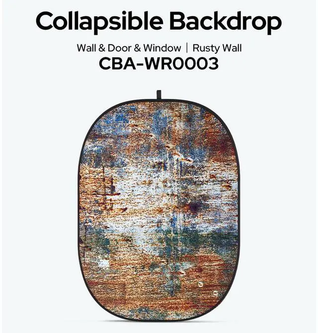 Alt view image 2 of 2 - Glow CBA-WR0003 5x6.5' Fabric Collapsible Backdrop, Rusty Wall