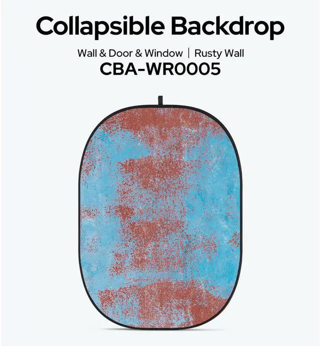 Alt view image 2 of 2 - Glow CBA-WR0005 5x6.5' Fabric Collapsible Backdrop, Rusty Wall