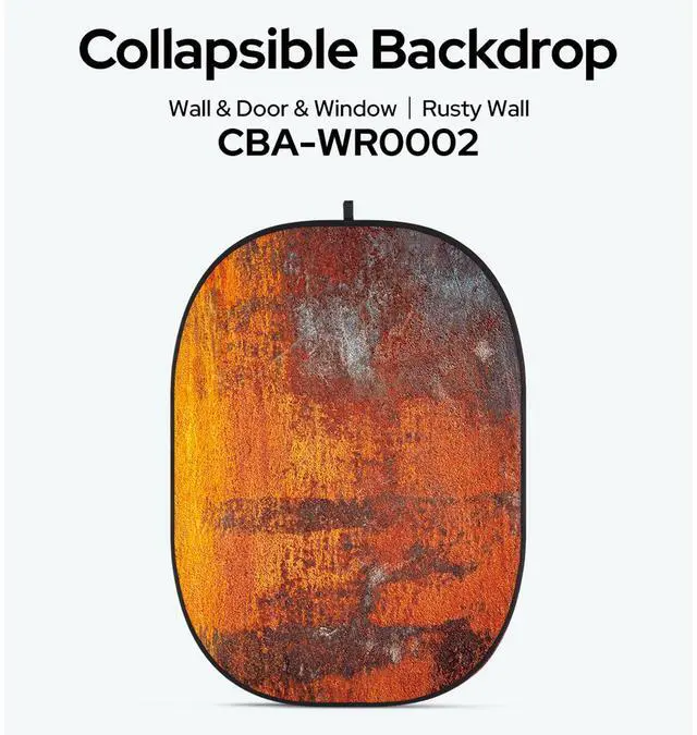 Alt view image 2 of 2 - Glow CBA-WR0002 5x6.5' Fabric Collapsible Backdrop, Rusty Wall