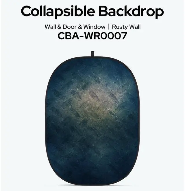 Alt view image 2 of 2 - Glow CBA-WR0007 5x6.5' Fabric Collapsible Backdrop, Rusty Wall