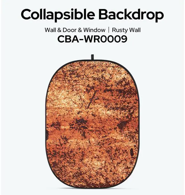 Alt view image 2 of 2 - Glow CBA-WR0009 5x6.5' Fabric Collapsible Backdrop, Rusty Wall