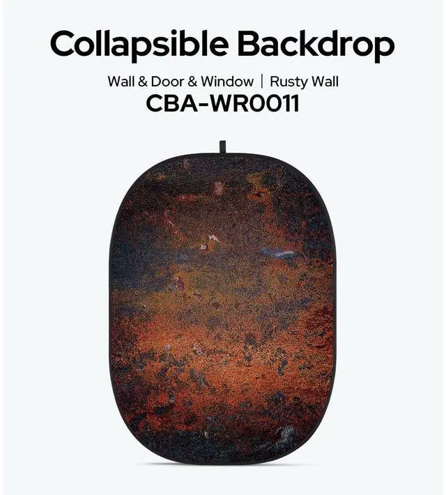 Alt view image 2 of 2 - Glow CBA-WR0011 5x6.5' Fabric Collapsible Backdrop, Rusty Wall