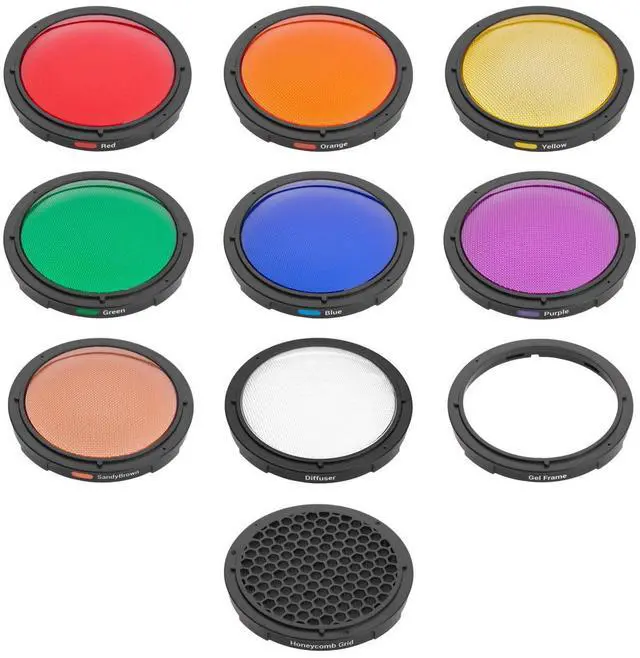 Alt view image 2 of 7 - Glow ParaPop OTF Color Filter and Shapers Kit for OTA-S and OTA-C Speedlight Adapters