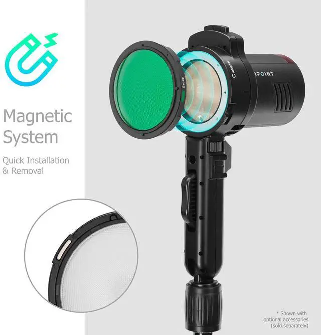 Alt view image 7 of 7 - Glow ParaPop OTF Color Filter and Shapers Kit for OTA-S and OTA-C Speedlight Adapters