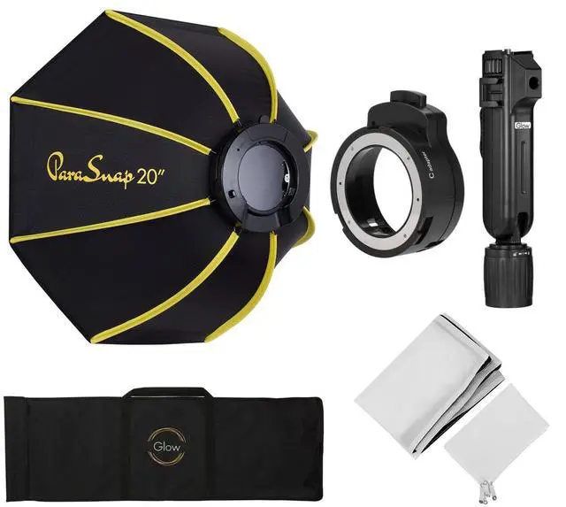 Alt view image 4 of 7 - Glow PS-B20K ParaSnap Octagonal Softbox (20") for Round Head Flashs Zoom Li-on X, Profoto A1 and Godox V1