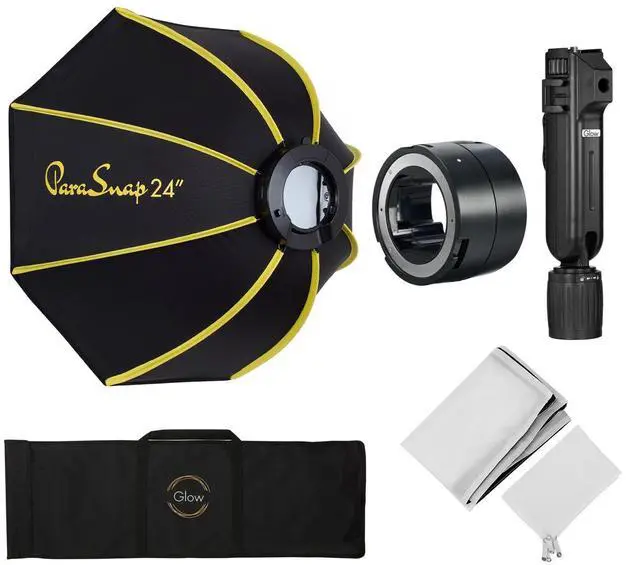 Alt view image 7 of 7 - Glow ParaSnap PS-B24K 24" Octagonal Softbox for Flashpoint eVOLV 200 and 200 Pro Light