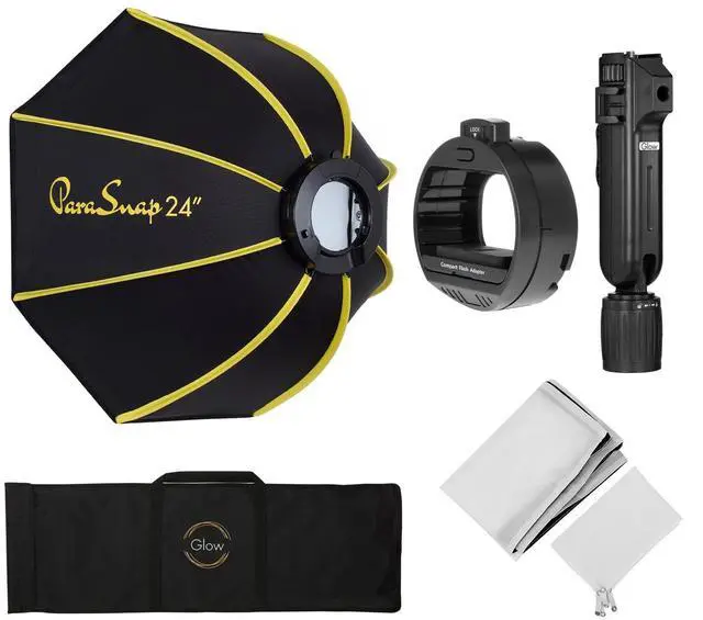 Alt view image 7 of 7 - Glow ParaSnap PS-B24K 24" Octagonal Softbox for Speedlight