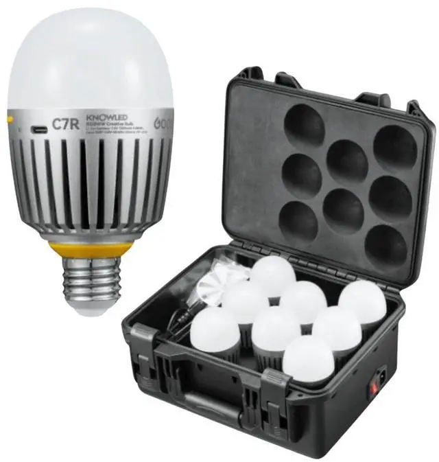 Main image of Godox C7R KNOWLED RGBWW Creative Bulb (8-Light Kit)
