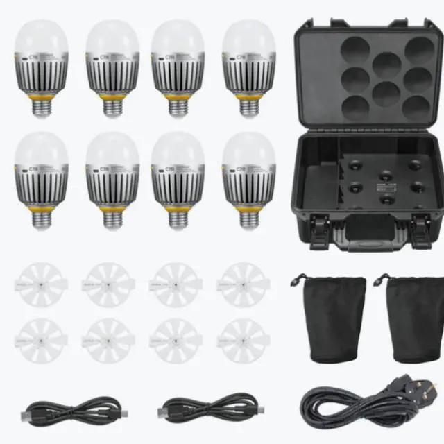 Alt view image 2 of 7 - Godox C7R KNOWLED RGBWW Creative Bulb (8-Light Kit)
