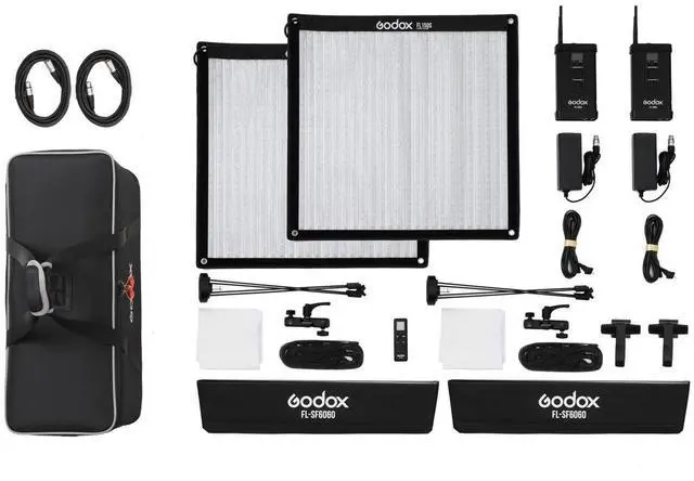 Alt view image 2 of 3 - Godox FL150S 150W Flexible LED 2-Light Kit
