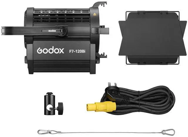 Alt view image 2 of 6 - Godox F7-120 120W Bi-Color Fresnel Light, Stand Mount