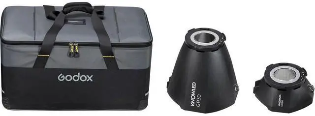 Alt view image 2 of 5 - Godox KNOWLED MG1200Bi Bi-Color LED Monolight With 30/45/60 3 Reflector Kit