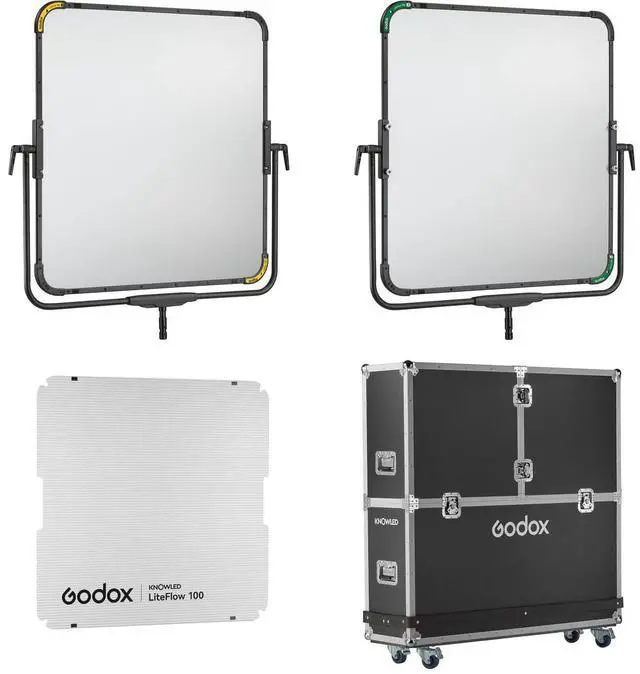 Main image of Godox KNOWLED LiteFlow 100 Double-Sided Cine Light Reflector Kit With Hard Case (40 x 40")