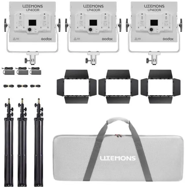 Main image of Godox Litemons LP400R 36W RGB LED 3-Light Panel Kit