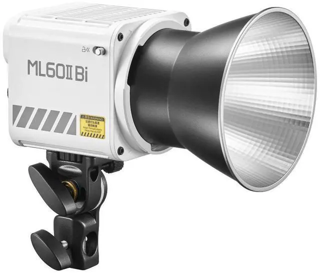 Alt view image 5 of 7 - Godox ML60II Bi 60W 2800-6500K Ultra-Compact Handheld COB LED Video Light (White)