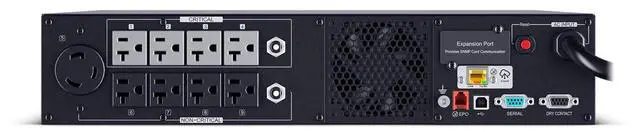 Alt view image 9 of 9 - CyberPower PR3000RT2UCN Smart App Sinewave UPS Systems - 3000VA/3000W, 100 - 120 VAC, NEMA L5-30P, 2U, Rack / Tower, Sine Wave, 9 Outlets, LCD, PowerPanel® Business