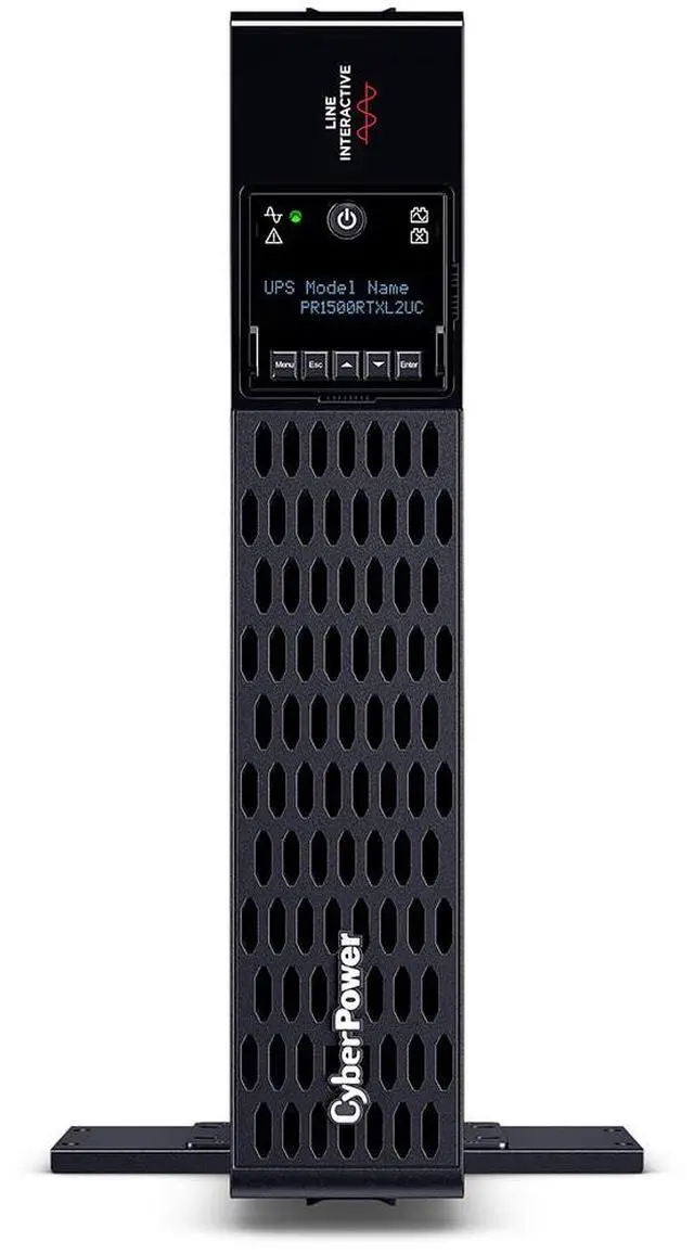 Alt view image 4 of 9 - CyberPower PR1500RTXL2UC Smart App Sinewave UPS Systems - 1500VA/1500W, 120 VAC, NEMA 5-15P, 2U, Rack / Tower, Sine Wave, 8 Outlets, LCD, PowerPanel® Business