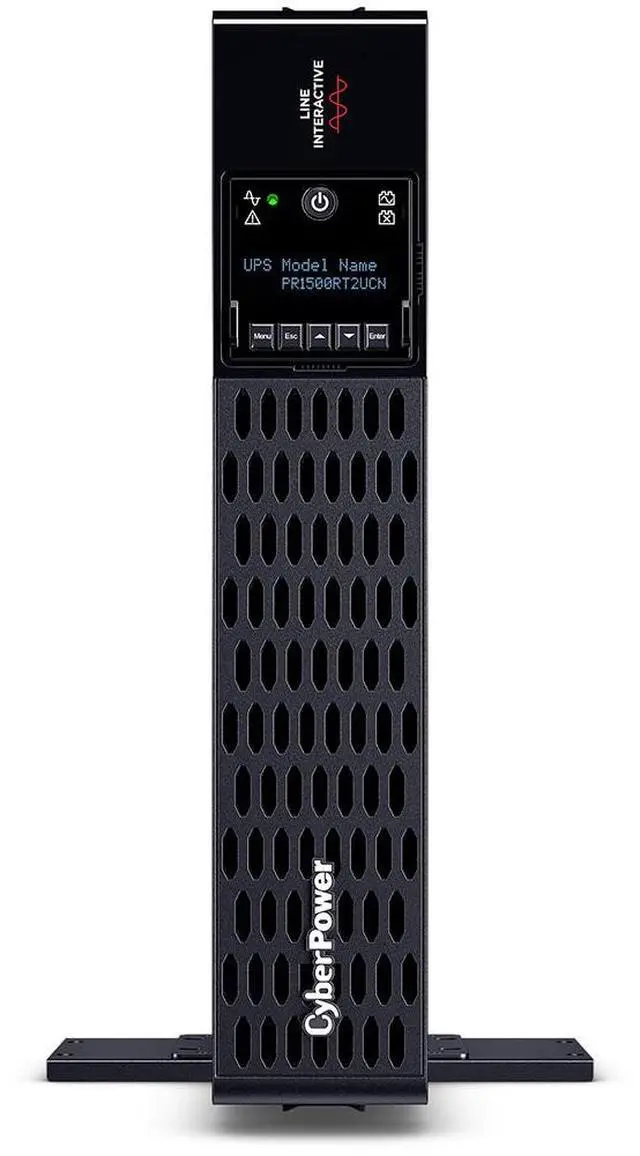 Alt view image 4 of 9 - CyberPower PR1500RT2UCN Smart App Sinewave UPS Systems - 1500VA/1500W, 120 VAC, NEMA 5-15P, 2U, Rack / Tower, Sine Wave, 8 Outlets, LCD, PowerPanel® Business