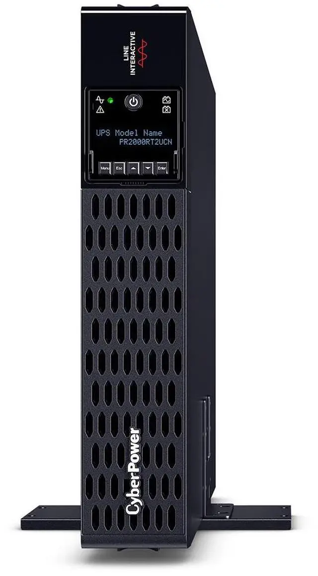 Alt view image 9 of 9 - CyberPower PR2000RT2UCN Smart App Sinewave UPS Systems - 2000VA/2000W, 120 VAC, NEMA 5-20P, 2U, Rack / Tower, Sine Wave, 8 Outlets, LCD, PowerPanel® Business