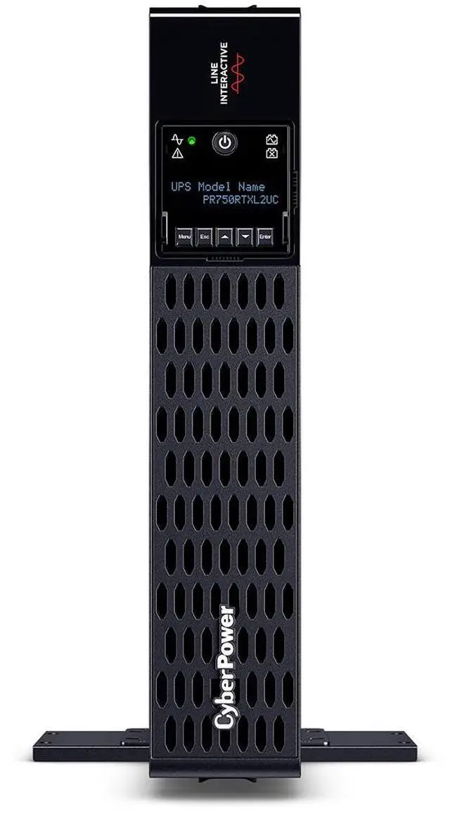 Alt view image 4 of 9 - CyberPower PR750RTXL2UC Smart App Sinewave UPS Systems - 750VA/750W, 120 VAC, NEMA 5-15P, 2U, Rack / Tower, Sine Wave, 8 Outlets, LCD, PowerPanel® Business