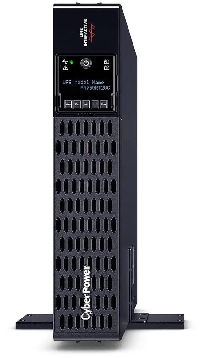 Alt view image 9 of 9 - CyberPower PR750RTXL2UC Smart App Sinewave UPS Systems - 750VA/750W, 120 VAC, NEMA 5-15P, 2U, Rack / Tower, Sine Wave, 8 Outlets, LCD, PowerPanel® Business
