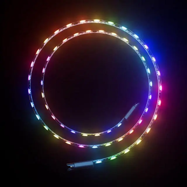 Alt view image 6 of 10 - HYTE LS30 39.37" ARGB LED Light Strip, 2-Pack #ACC-HYTE-LS30-B-2