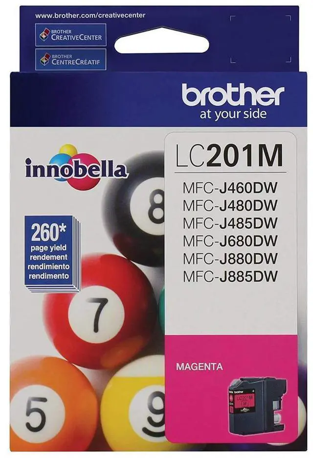 Alt view image 15 of 15 - Brother Magenta Ink Cartridge (260 Yield) LC201M