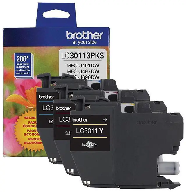 Alt view image 18 of 18 - Brother LC30113PKS Ink Cartridge - Combo Pack - Cyan/Magenta/Yellow