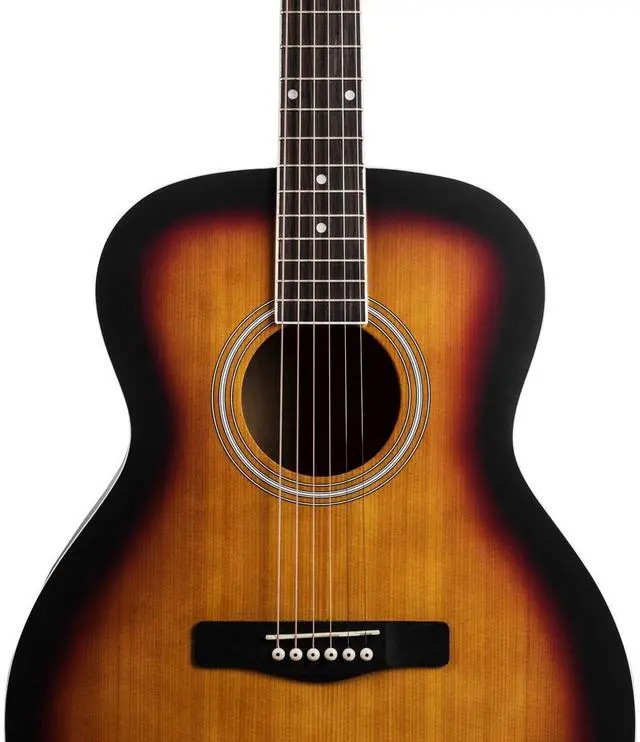 Alt view image 7 of 7 - Boroughs B20ASB Beginner Auditorium Acoustic Guitar, Sunburst