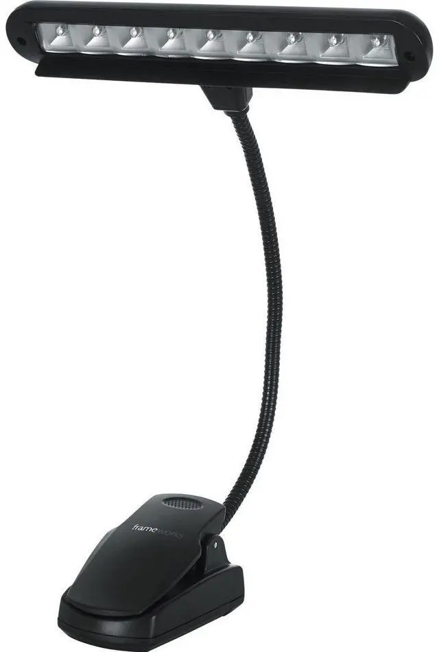 Alt view image 6 of 7 - Gator Cases Frameworks Clip-on LED Music Lamp with Adjustable Neck for Music Stands, Red