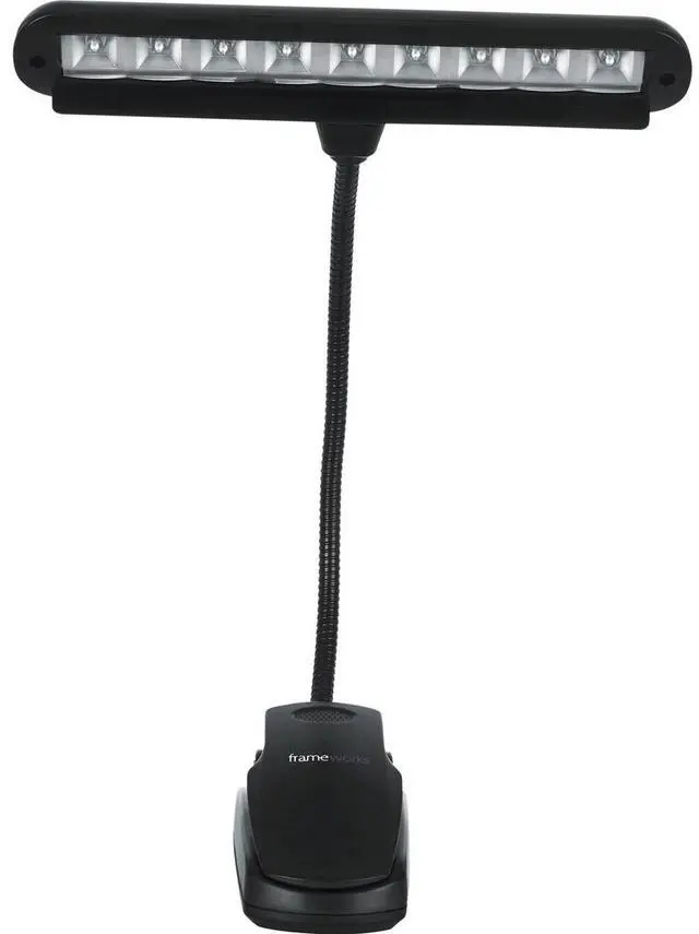 Alt view image 5 of 7 - Gator Cases Frameworks Clip-on LED Music Lamp with Adjustable Neck for Music Stands, Red