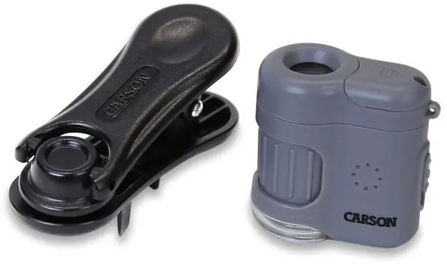 Main image of Carson MicroMini HookUpz 20X Microscope, Black/Grey,