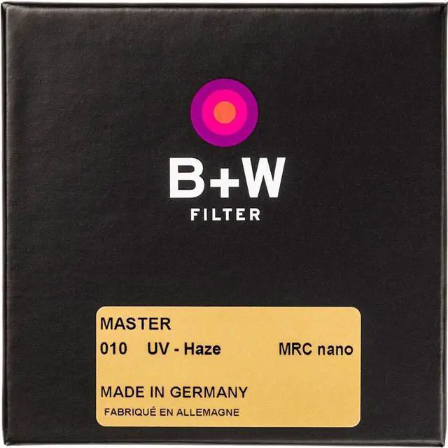 Alt view image 5 of 5 - B+W 82mm Master UV Haze MRC Nano Filter  Black  Brass Mount  UV Protection  Water-resistant  ECO-Friendly Packaging
