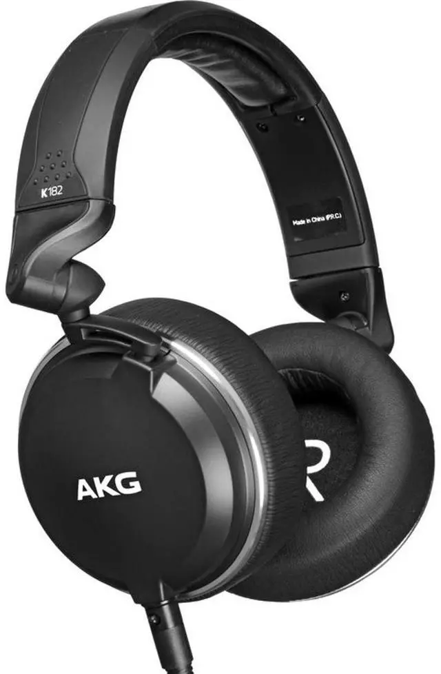 Alt view image 13 of 15 - AKG K182 Professional Closed-Back Recording Studio Monitor Headphones/Swivel