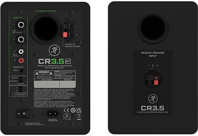 Alt view image 10 of 10 - Mackie CR3.5BT Creative Reference Powered 3.5" Studio Monitors with Bluetooth (Pair, Black)