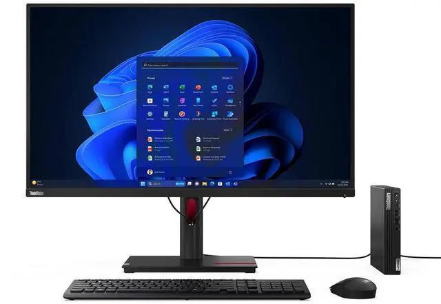 Alt view image 16 of 20 - Lenovo ThinkCentre M70q Gen 5 12TD001MUS Desktop Computer - Intel Core i3 14th Gen i3-14100T - 16 GB - 256 GB SSD - Tiny - Black - Intel Q670 Chip - Windows 11 Pro - Intel UHD Graphics 730 DDR5 SDRAM