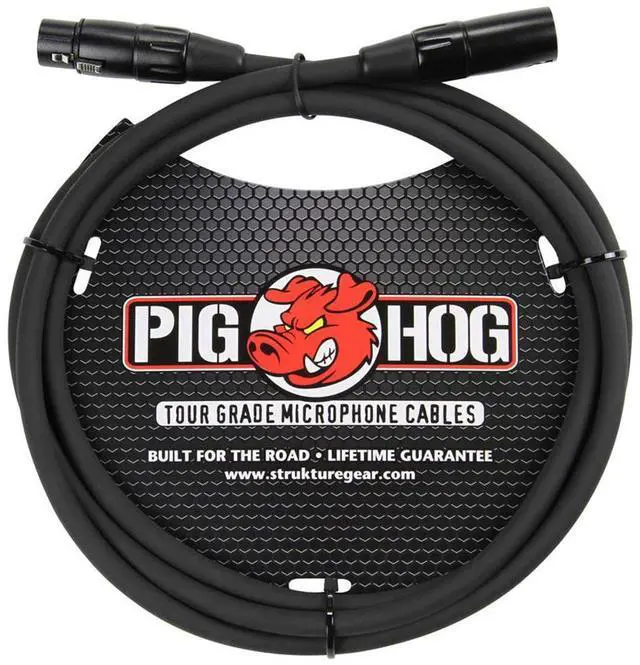 Alt view image 12 of 12 - Pig Hog 6' 8mm XLR Microphone Cable - 3 Pin XLR Male to 3 Pin XLR Female