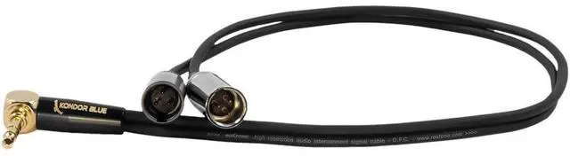 Alt view image 4 of 4 - Kondor Blue Dual Mini XLR to Right Angle 3.5mm Stereo TRS Channel Splitter