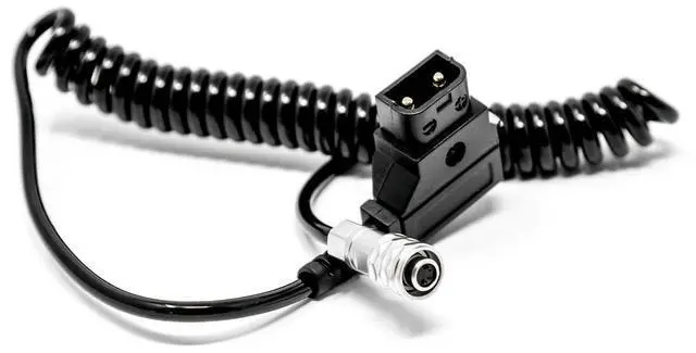 Alt view image 7 of 7 - Kondor Blue Coiled D-Tap to BMPCC 4K/6K Power Cable, Black #KBWEIPUBM4KCOILBKFBM