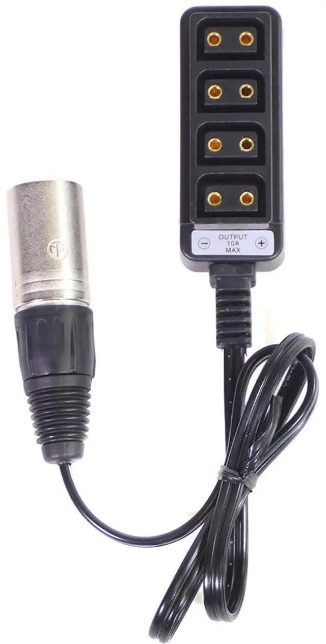 Alt view image 2 of 2 - IndiPRO 22" 4-Pin Male XLR to 4-Way D-Tap Splitter Cable #4PNX4W