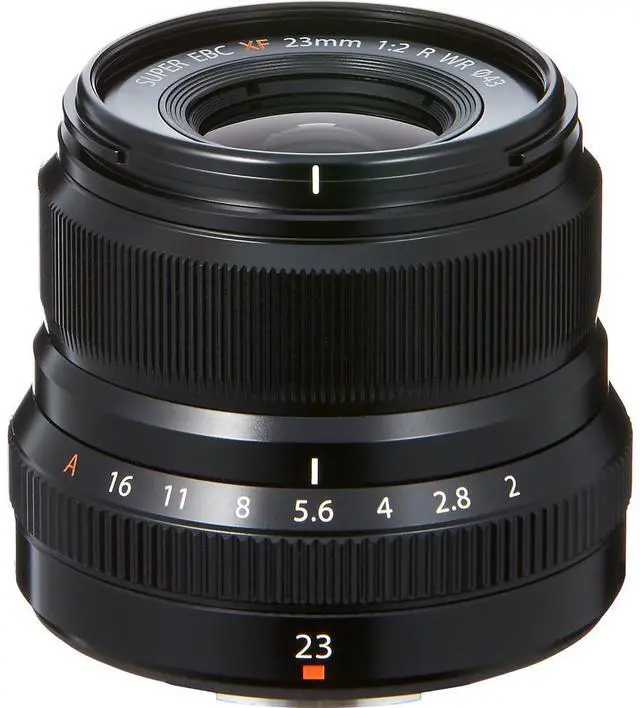 Alt view image 2 of 7 - Fujifilm XF 23mm (35mm) F/2R WR Lens, Black - Bundle With 43mm Filter Kit, Lens Case, Cleaning Kit, Capleash, Lens Cleaner, Pc Sofrtware Package