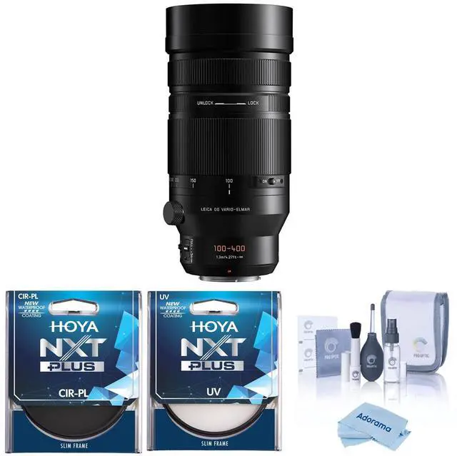 Main image of Panasonic Leica DG Vario-Elmarit 100-400mm f/4.0-6.3 II ASPH Lens, Bundle with 72mm CPL+UV Lens Filter Kit and Cleaning Kit