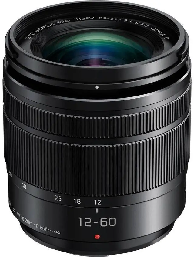 Alt view image 2 of 6 - Panasonic Lumix G Vario 12-60mm F/3.5-5.6 OIS Micro 4/3 Lens, Black W/Filter Kit